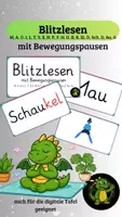 Vorschau - Präsentationen/Tafelbilder - Blitzlesen mit Bewegungspausen – Lesen automatisieren & Bewegung integrieren - Deckblatt