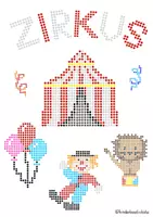 Vorschau - Mal- und Bastelvorlagen - Zirkus - Bügelperlen-Vorlagen 🎪 - Deckblatt