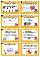 Vista previa - Tarjetas / Manipulativos - Enriquecimiento 3º lengua: retos de cine - página 1