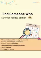 Vorschau - Arbeitsblätter - Find Someone Who (Summer Holidays) - Deckblatt