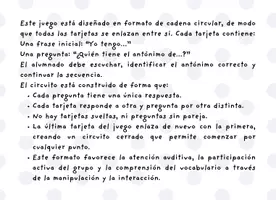 Vista previa - Refuerzo / NEE / Materiales de apoyo - yo tengo....¿quién tiene...? Antónimos II - página 1