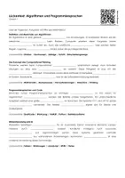 Vorschau - Arbeitsblätter - Algorithmen und Programmiersprachen (Lückentexte, Übungen, Erklärvideo) - Seite 1
