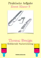 Vorschau - Arbeitsblätter - Sachzeichnung: Zeichnerische Erklärung einer Wäscheklammer - Deckblatt
