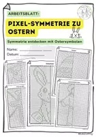 Vorschau - Arbeitsblätter - PIXEL-SYMMETRIE zu OSTERN! Symmetrie kreativ entdecken. - Deckblatt