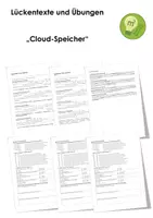 Vorschau - Arbeitsblätter - Cloud-Speicher (Lückentexte, Übungen, Erklärvideo) - Deckblatt