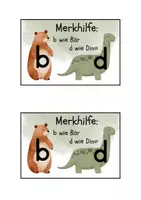 Vorschau - Poster - Merkhilfe Buchstabe b & d - Deckblatt