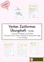 Vorschau - Arbeitsblätter - Verben Zeitformen Übungsheft Perfekt - Deckblatt