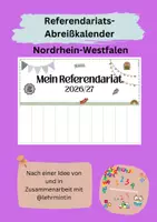 Vorschau - Anderer Materialtyp - Referendariat Abreißkalender Nordrhein-Westfalen - Deckblatt