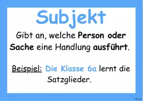 Vorschau - Poster - Plakate Satzglieder im Fach Deutsch - Seite 2