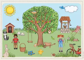 Vorschau - Spiele - Ostern & Frühling - Präpositionen üben | Grundschule, DaZ, Wimmelbilder, Lesespiel, Sprachförderung, Kindergarten, Vorkurs Deutsch, Sprachförderung, Klasse 1, Klasse 2 - Seite 3