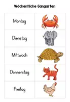Vorschau - Anderer Materialtyp - Wöchentliche Laufarten in die Klasse/ Schule - Tierversion - Seite 3