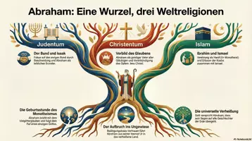 Vorschau - Arbeitsblätter - Abraham, Vater vieler Völker? – Islam Judentum Christentum - Deckblatt