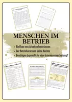 Vorschau - Arbeitsblätter - Menschen im Betrieb - Deckblatt