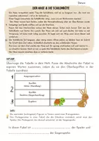 Vorschau - Arbeitsblätter - Der Hase und die Schildkröte - FABEL - mit Lösungen - Seite 1