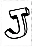 Vorschau - Mal- und Bastelvorlagen - Buchstabe J - Alphabetisierung - Bildkarten - Anlaut - Seite 2