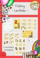 Vorschau - Spiele - Lerntheke Frühling Deutsch Klasse 3/4 - Deckblatt