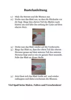 Vorschau - Mal- und Bastelvorlagen - Bastelvorlage: Faltbild "Herz mit Blumen" ("Für Mama") - Seite 1