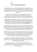 Vorschau - Arbeitsblätter - Lesen und Verstehen: Frühling klopft an - Seite 1