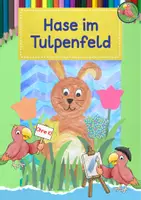 Vorschau - Mal- und Bastelvorlagen - Kunst Ostern, Hase in den Tulpen, Frühling, Grundschule - Deckblatt