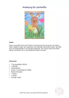 Vorschau - Mal- und Bastelvorlagen - Kunst Ostern, Hase in den Tulpen, Frühling, Grundschule - Seite 3