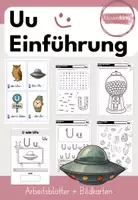Vorschau - Arbeitsblätter - Uu ARBEITSBLÄTTER + BILDKARTEN: Buchstabe/Laut Einführung - Deckblatt