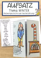 Vorschau - Anderer Materialtyp - Aufsatz Thema: Winter (Reizwortgeschichte oder Nacherzählung) - Deckblatt