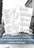 Vorschau - Präsentationen/Tafelbilder - Lernübersichten/Merkzettel zum Zweiten Weltkrieg: Außenpolitik Hitlers und der Kriegsverlauf - Deckblatt