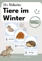 Vorschau - Bildkarten - TIERE IM WINTER: Bildkarten - Deckblatt