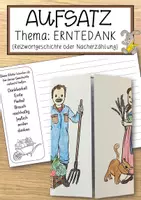 Vorschau - Anderer Materialtyp - Aufsatz Thema: Erntedank (Reizwortgeschichte oder Nacherzählung) - Deckblatt