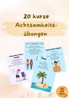 Vorschau - Bildkarten - 20 kurze Achtsamkeitsübungen, Prüfungsvorbereitung, mindfulness, Achtsamkeit, warm-up - Deckblatt