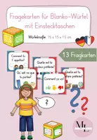 Vorschau - Bildkarten - Fragekarten auf Französisch für Blanko-Würfel mit Einstecktaschen - Deckblatt
