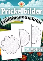 Vorschau - Mal- und Bastelvorlagen - Prickelbilder | Prickelvorlagen - Mandalas im Frühling - Deckblatt