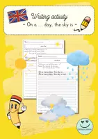 Vorschau - Arbeitsblätter - Writing activity: On a ... day, the sky is... - weather - Deckblatt