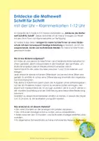 Vorschau - Fördermaterial/Inklusion - Die Uhr – 24 Klammerkarten volle Stunde 1-12 - Seite 1