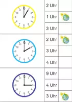 Vorschau - Fördermaterial/Inklusion - Die Uhr – 24 Klammerkarten volle Stunde 1-12 - Seite 3