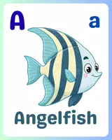 Aperçu - Cartes / Images - Marine Animals Alphabet Flashcards A–Z + Learning Video - Page 1