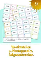 Vorschau - Spiele - Wortkärtchen für Spiele wie Montagsmaler, Galgenmännchen etc. - Deckblatt