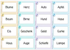 Vorschau - Spiele - Wortkärtchen für Spiele wie Montagsmaler, Galgenmännchen etc. - Seite 2