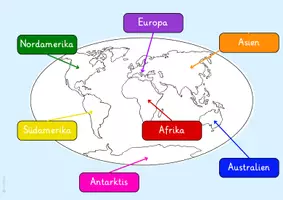 Vorschau - Arbeitsblätter - Kontinente der Erde - Karte und Arbeitsblätter - Seite 3