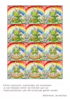 Vorschau - Mal- und Bastelvorlagen - Feriengrüße zu Ostern für die Drachenklasse - Seite 1