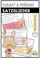 Vorschau - Arbeitsblätter - Valentinstag – Übungskartei zu Subjekt & Prädikat und Zeitformen (Deutsch 3./4. Klasse) - Deckblatt