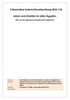 Vorschau - Stundenentwürfe - UB zum Thema Gesellschaftspyramide im Alten Ägypten. - Seite 1