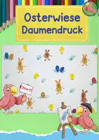 Vorschau - Mal- und Bastelvorlagen - Kunst Ostern, Osterwiese, Grundschule - Deckblatt