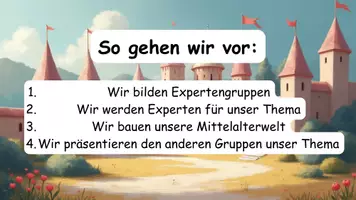 Vorschau - Präsentationen/Tafelbilder - Präsentation_Wir bauen eine Mittelalterwelt - Seite 1