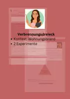 Vorschau - Arbeitsblätter - Das Verbrennungsdreieck - wann brennt ein Stoff? - Deckblatt