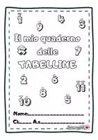 anteprima - Esercizi - Il quaderno delle tabelline (Copertina, trucchetti e tab. del 2) - Pagina di copertina