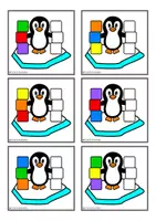 Vorschau - Fördermaterial/Inklusion - Farben zuordnen & Feinmotorik – Winter Karteikarten (Kindergarten/Vorschule) - Seite 1