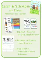Vorschau - Fördermaterial/Inklusion - Lesen & Schreiben mit Bildern. Worte legen, lesen, schreiben - Deckblatt