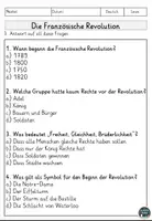 Vorschau - Arbeitsblätter - Die Französische Revolution Weltkrieg Lesen und Verstehen Arbeitsblätter mit Lesetext, Fragen - Seite 3