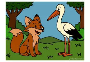 Vorschau - Bildkarten - Fabel Bildkarten Fuchs und Storch Äsop - Seite 3